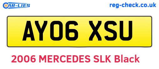 AY06XSU are the vehicle registration plates.