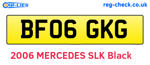 BF06GKG are the vehicle registration plates.