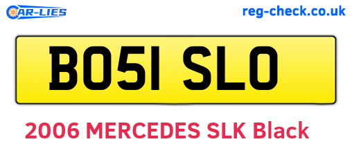 BO51SLO are the vehicle registration plates.