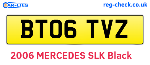BT06TVZ are the vehicle registration plates.