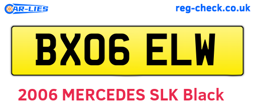 BX06ELW are the vehicle registration plates.