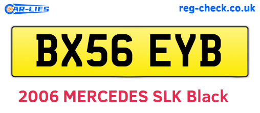 BX56EYB are the vehicle registration plates.