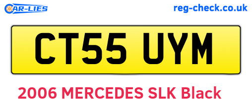 CT55UYM are the vehicle registration plates.