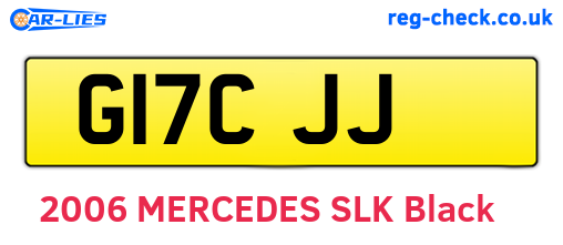 G17CJJ are the vehicle registration plates.