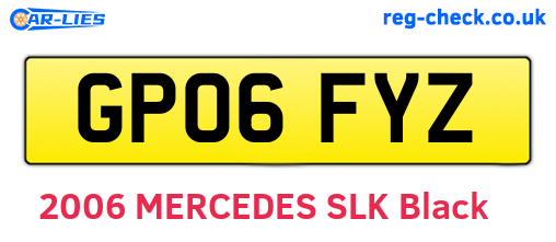 GP06FYZ are the vehicle registration plates.