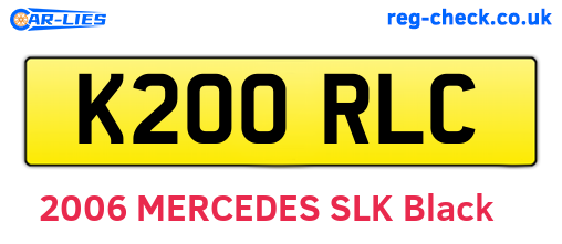 K200RLC are the vehicle registration plates.