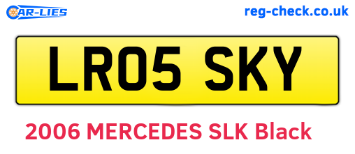 LR05SKY are the vehicle registration plates.