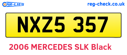 NXZ5357 are the vehicle registration plates.