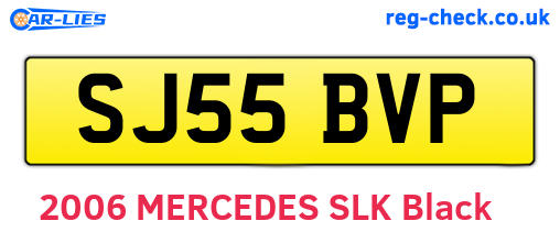 SJ55BVP are the vehicle registration plates.