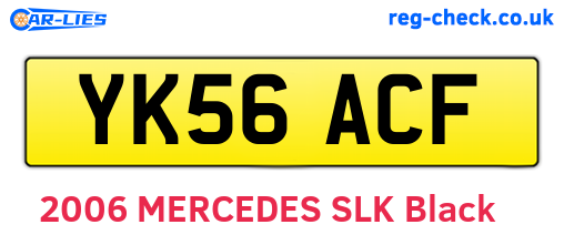 YK56ACF are the vehicle registration plates.