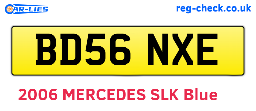 BD56NXE are the vehicle registration plates.