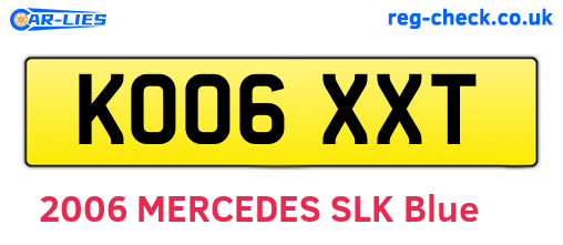 KO06XXT are the vehicle registration plates.