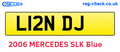 L12NDJ are the vehicle registration plates.