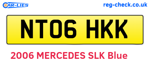 NT06HKK are the vehicle registration plates.