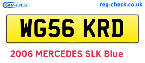WG56KRD are the vehicle registration plates.