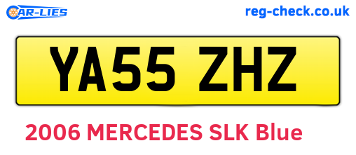 YA55ZHZ are the vehicle registration plates.