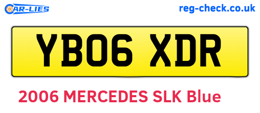 YB06XDR are the vehicle registration plates.