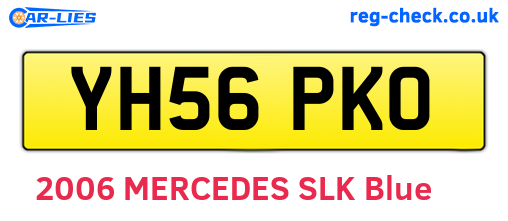 YH56PKO are the vehicle registration plates.