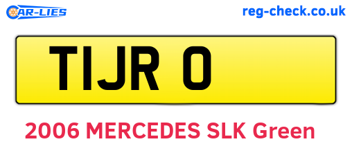 T1JRO are the vehicle registration plates.