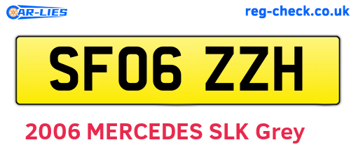 SF06ZZH are the vehicle registration plates.
