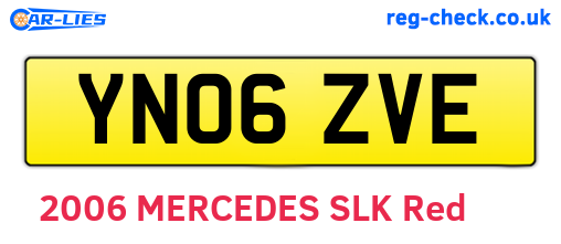 YN06ZVE are the vehicle registration plates.