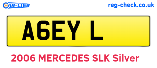 A6EYL are the vehicle registration plates.
