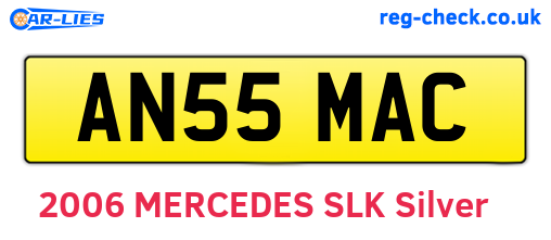 AN55MAC are the vehicle registration plates.