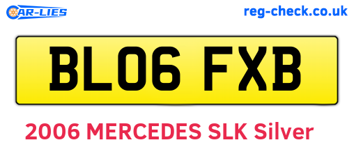 BL06FXB are the vehicle registration plates.