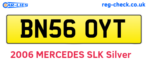 BN56OYT are the vehicle registration plates.