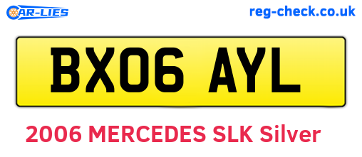 BX06AYL are the vehicle registration plates.