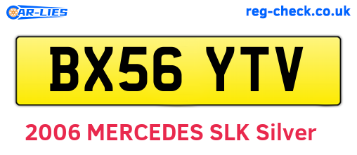 BX56YTV are the vehicle registration plates.
