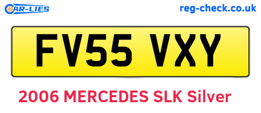 FV55VXY are the vehicle registration plates.