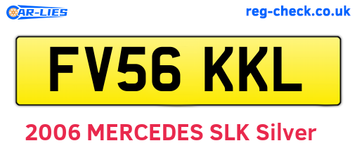 FV56KKL are the vehicle registration plates.