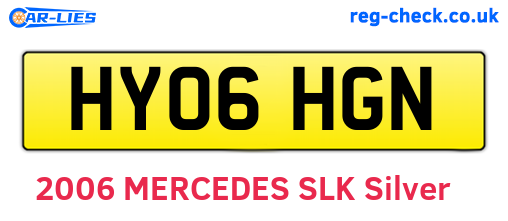 HY06HGN are the vehicle registration plates.