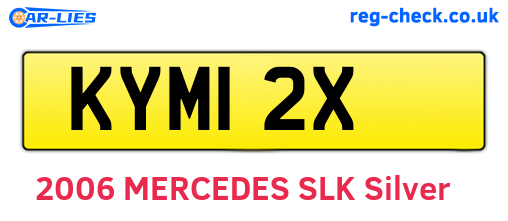 KYM12X are the vehicle registration plates.