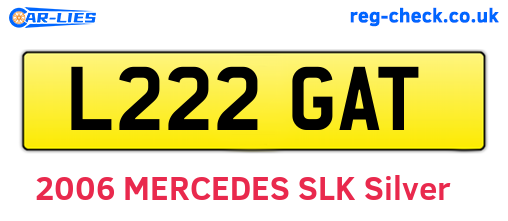 L222GAT are the vehicle registration plates.