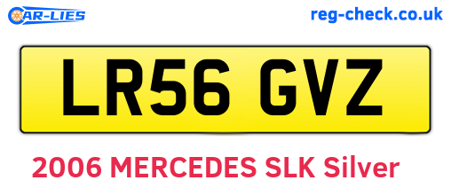 LR56GVZ are the vehicle registration plates.