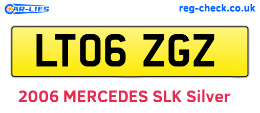 LT06ZGZ are the vehicle registration plates.
