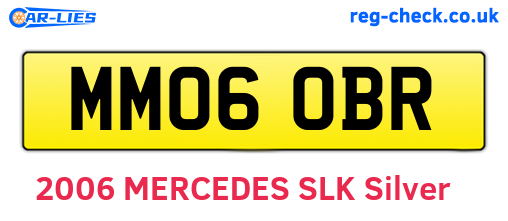 MM06OBR are the vehicle registration plates.