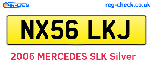 NX56LKJ are the vehicle registration plates.