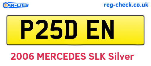 P25DEN are the vehicle registration plates.