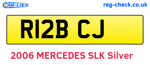 R12BCJ are the vehicle registration plates.