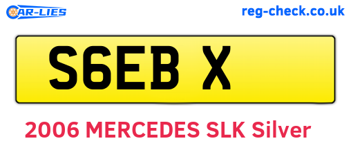 S6EBX are the vehicle registration plates.