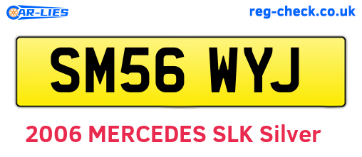 SM56WYJ are the vehicle registration plates.