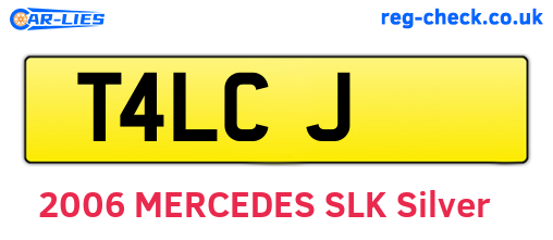 T4LCJ are the vehicle registration plates.