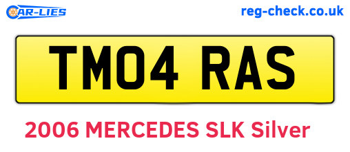 TM04RAS are the vehicle registration plates.