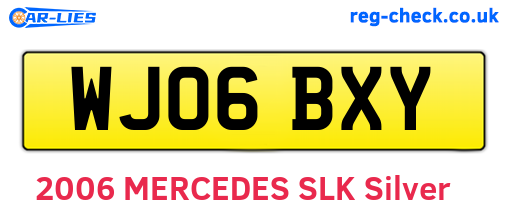 WJ06BXY are the vehicle registration plates.