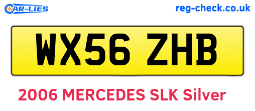 WX56ZHB are the vehicle registration plates.
