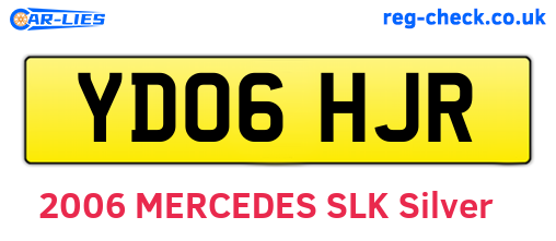 YD06HJR are the vehicle registration plates.