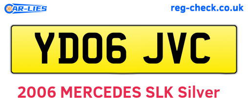 YD06JVC are the vehicle registration plates.